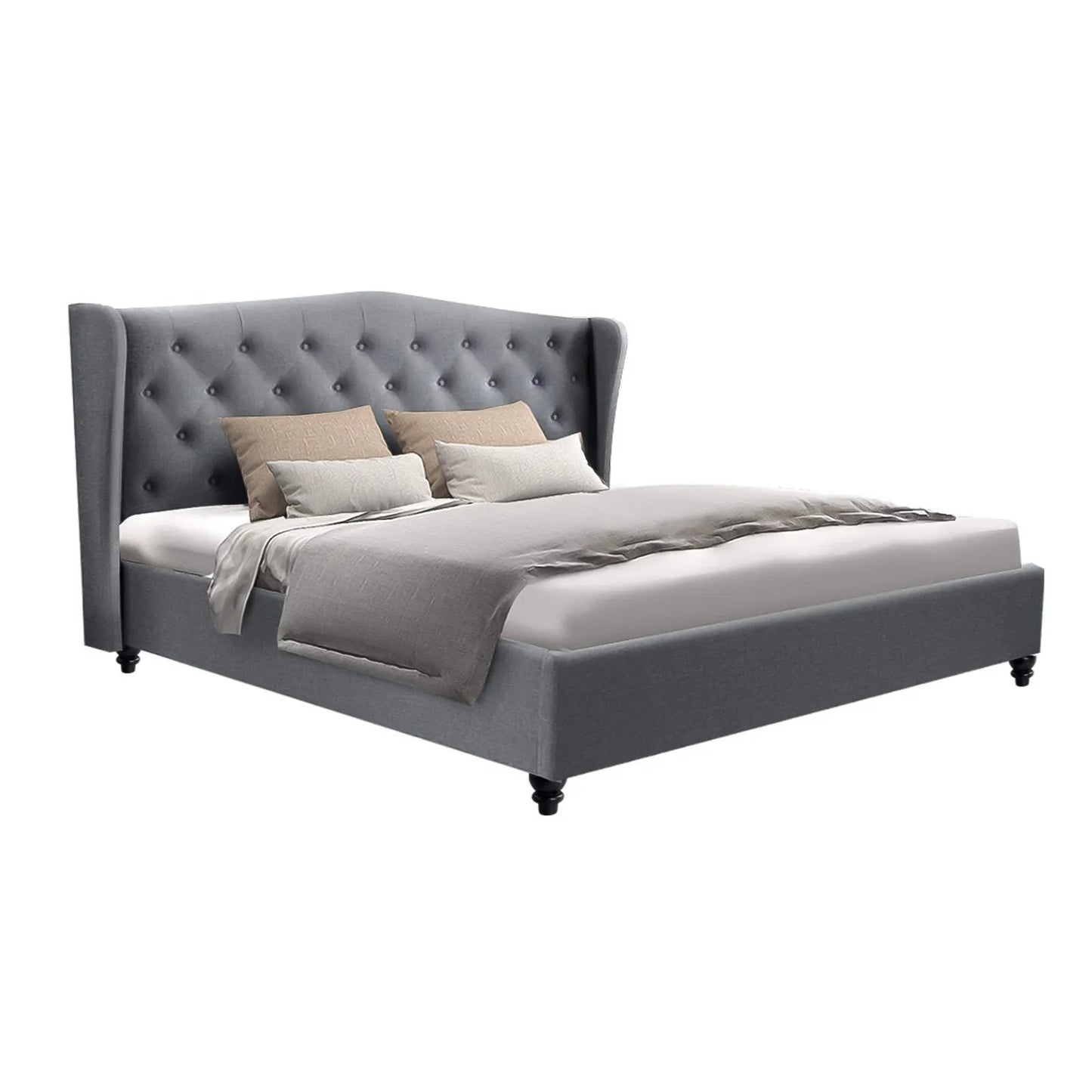 Artiss Bed Frame King Size Grey PIER - Image 8