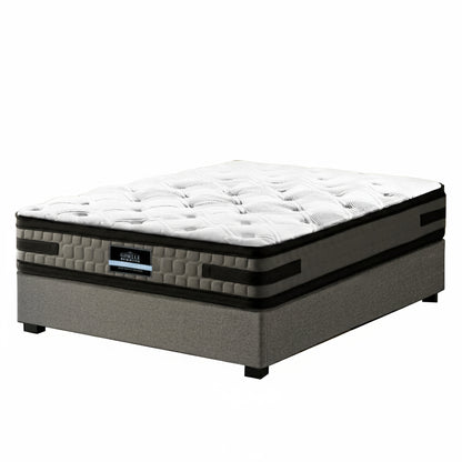 Artiss Bed Frame with 36cm Giselle Mattress Set King Single Gas Lift Base Grey