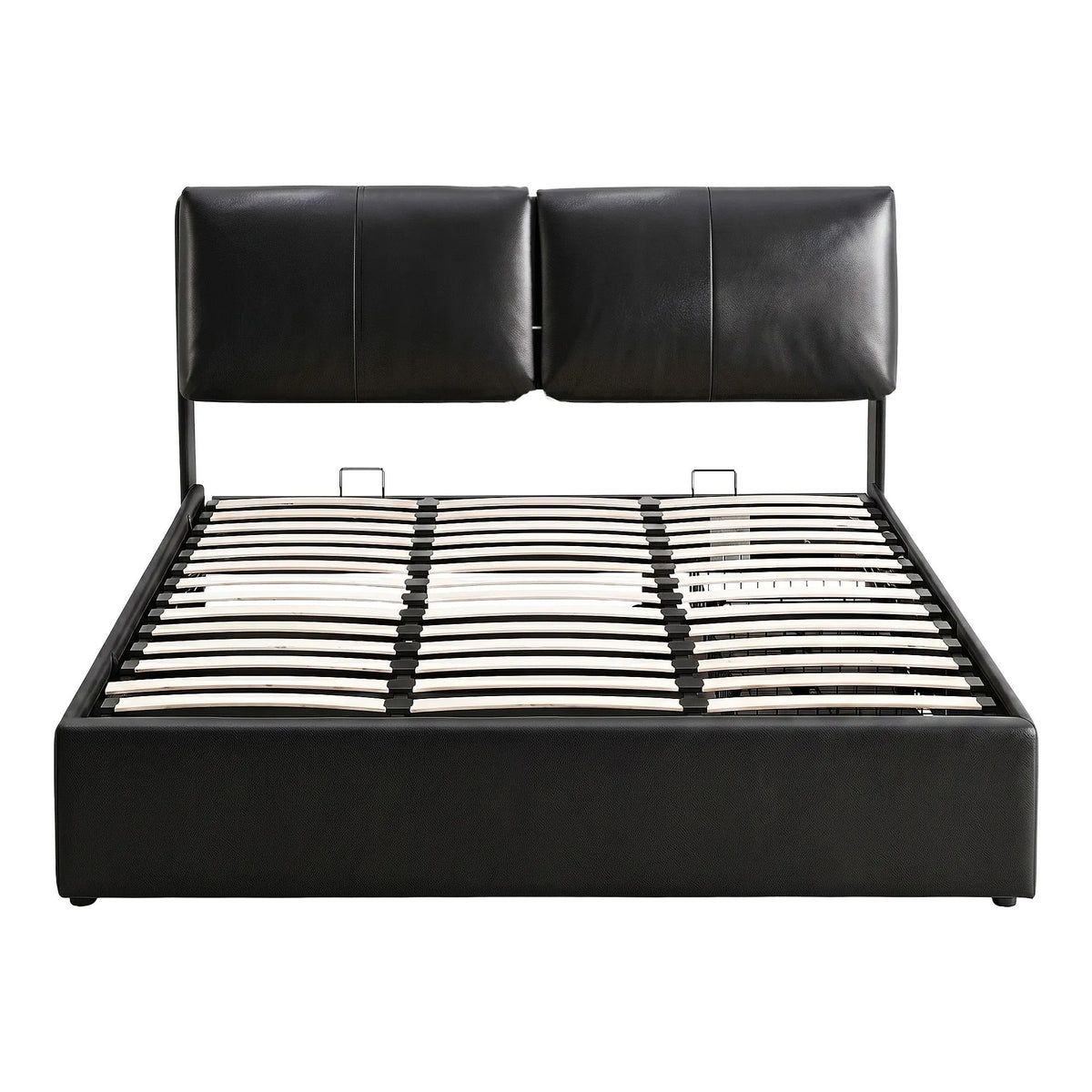 Artiss Queen Bed Frame Gas Lift Storage 3 Drawers Adjustable Headboard Platform Bed Black - Image 3