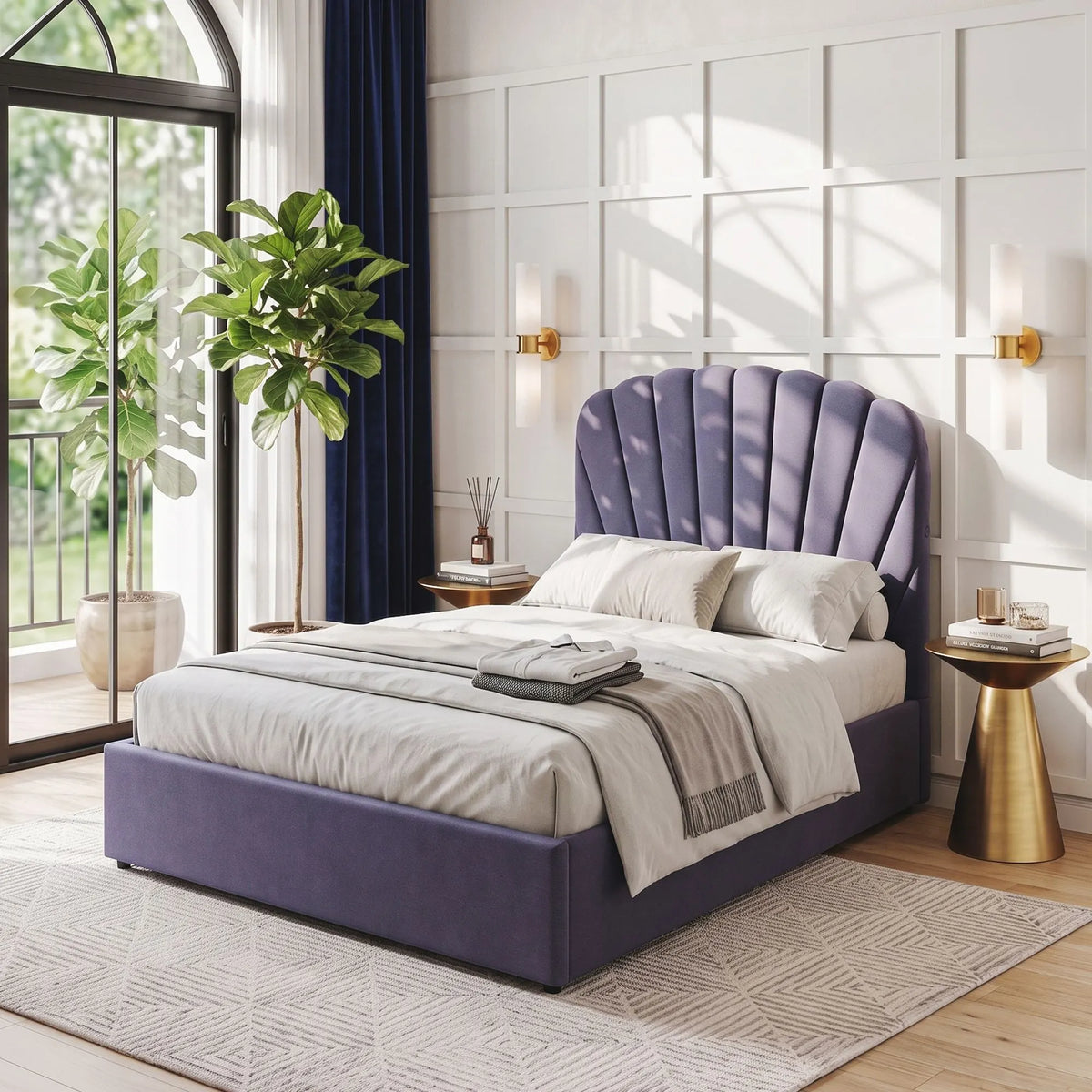 Artiss Double Bed Frame with Lift Up Storage and USB Ports Grey - Image 9