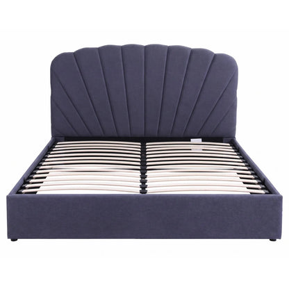 Artiss King Bed Frame with Lift Up Storage and USB Ports Grey - Image 7
