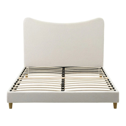 Artiss Queen Bed Frame with Boucle Headboard, Beige, 300kg Capacity - Image 4
