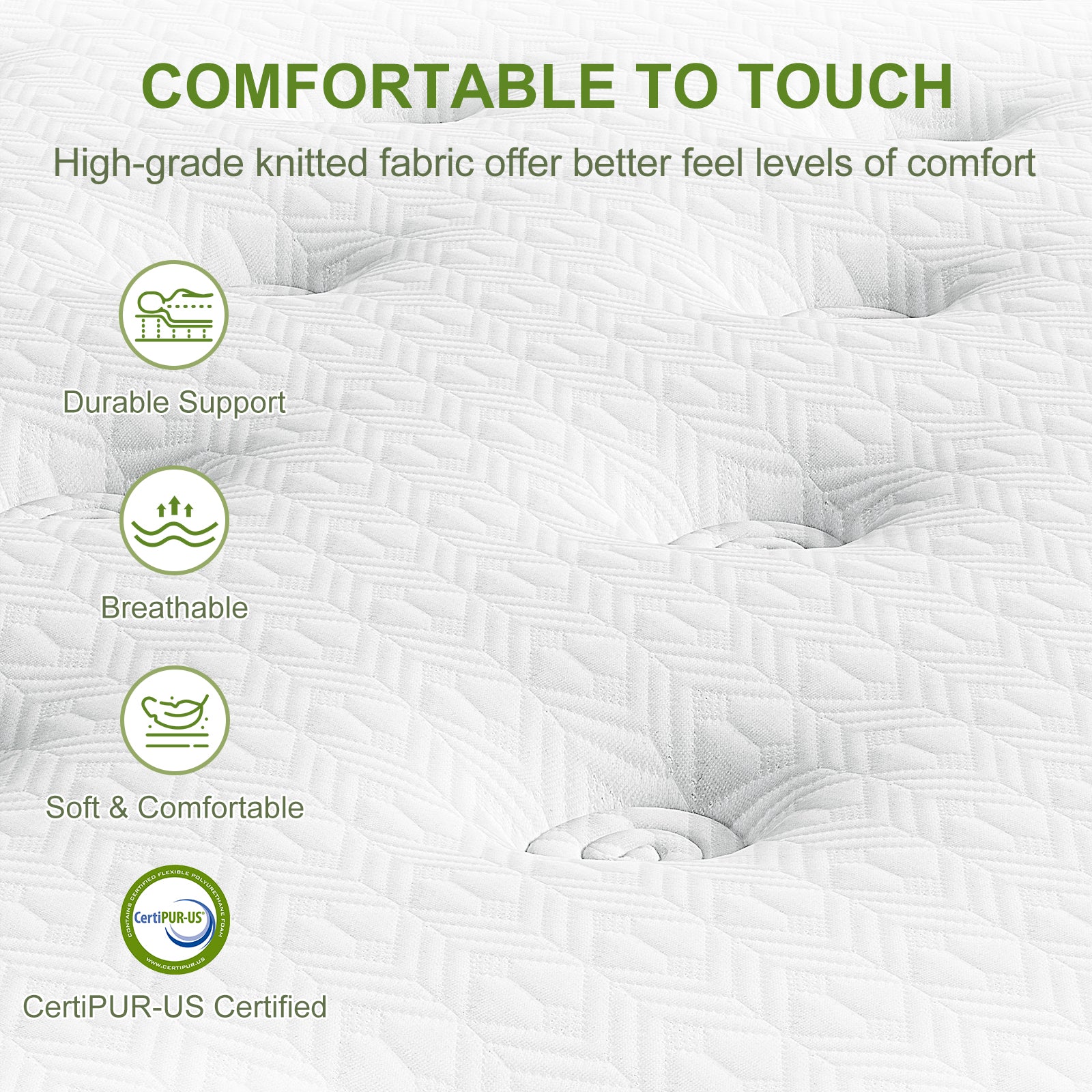 Artiss BedStory Queen Bed Frame Set with Hybrid Mattress and Leather Frame Medium White - Image 7