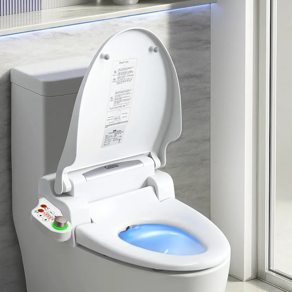 Cefito Electric Bidet Toilet Seat Cover LED Night Light Heated Seat with Remote - Image 7