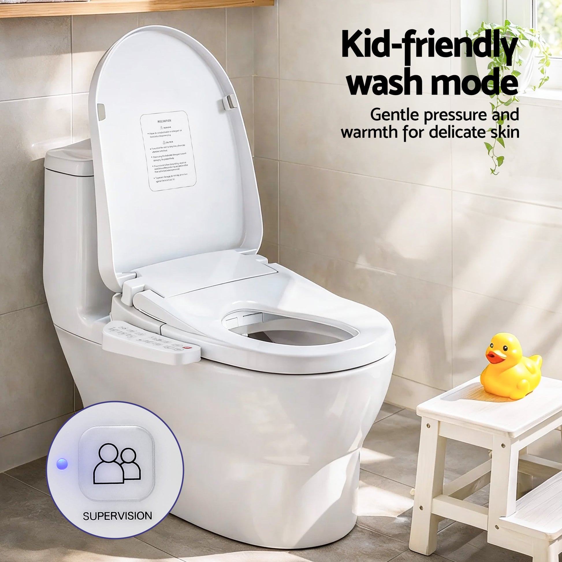 Cefito Electric Bidet Toilet Seat Cover Heated Warm Water Dryer LED Night Light - Image 5