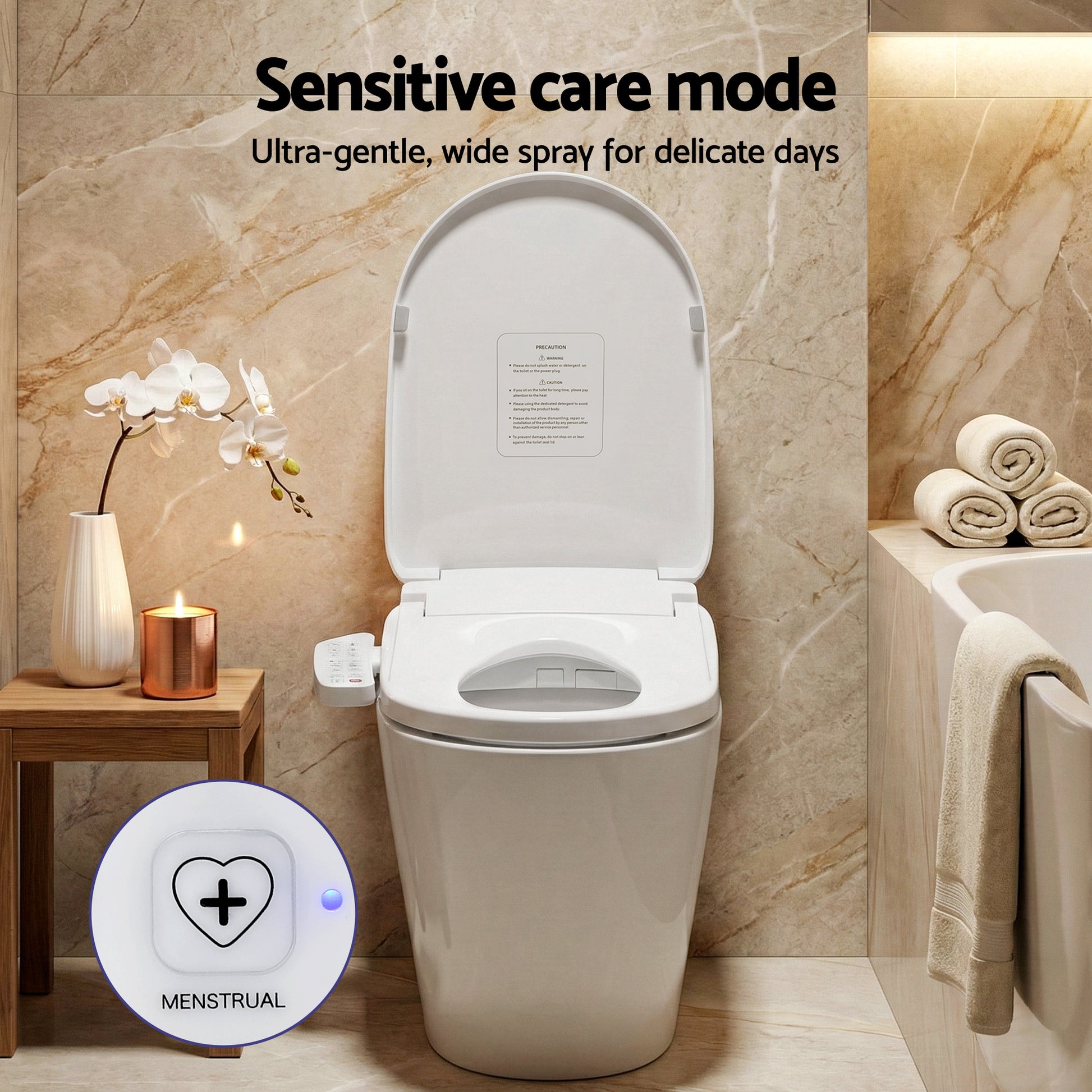 Cefito Electric Bidet Toilet Seat Cover Heated Warm Water Dryer LED Night Light - Image 6