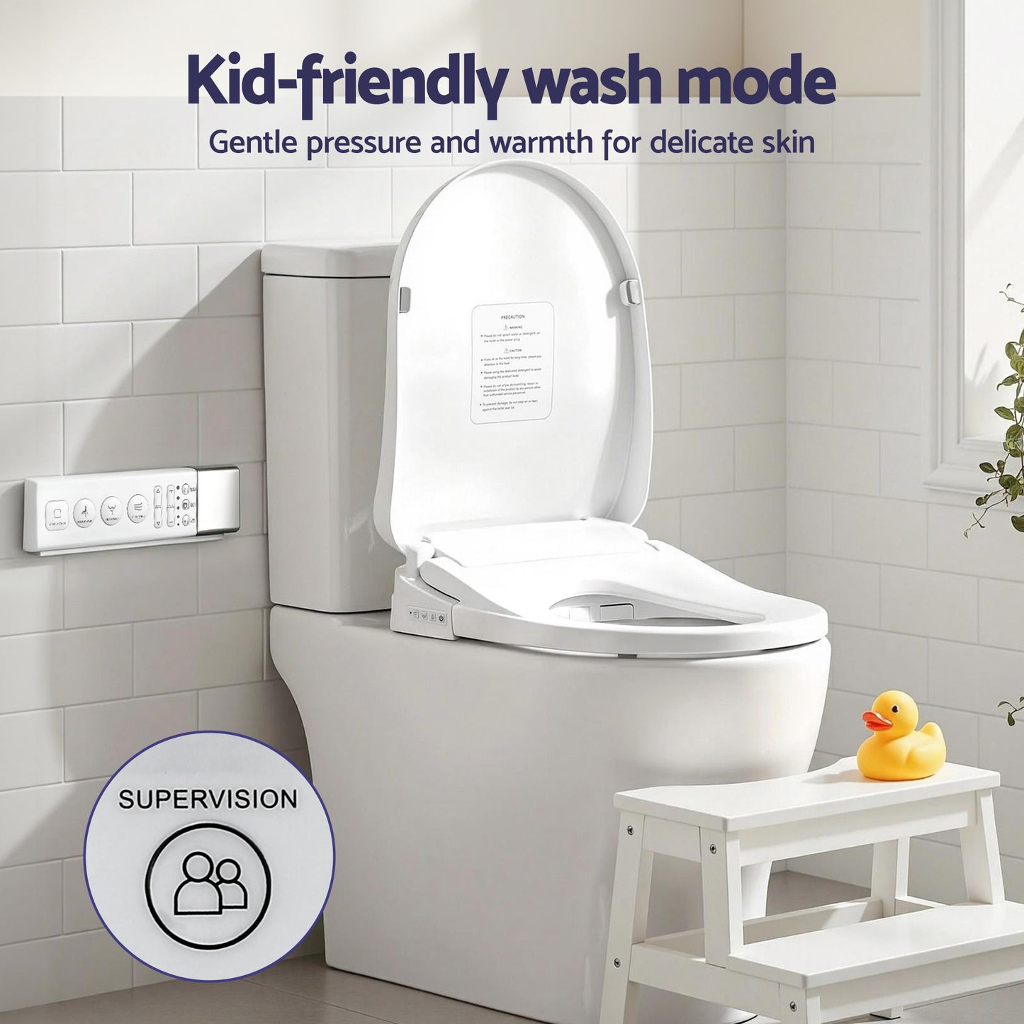 Cefito Smart Electric Bidet Toilet Seat Wireless Remote Heated Dryer Auto Wash - Image 9