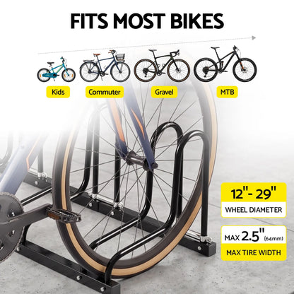 Weisshorn 3 Bike Floor Stand Rack Fits 20"-29" MTB Tires for Garage Storage - Image 4