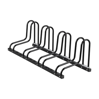 Weisshorn 4 Bike Floor Stand Rack Fits 20"-29" MTB Tires for Garage Storage