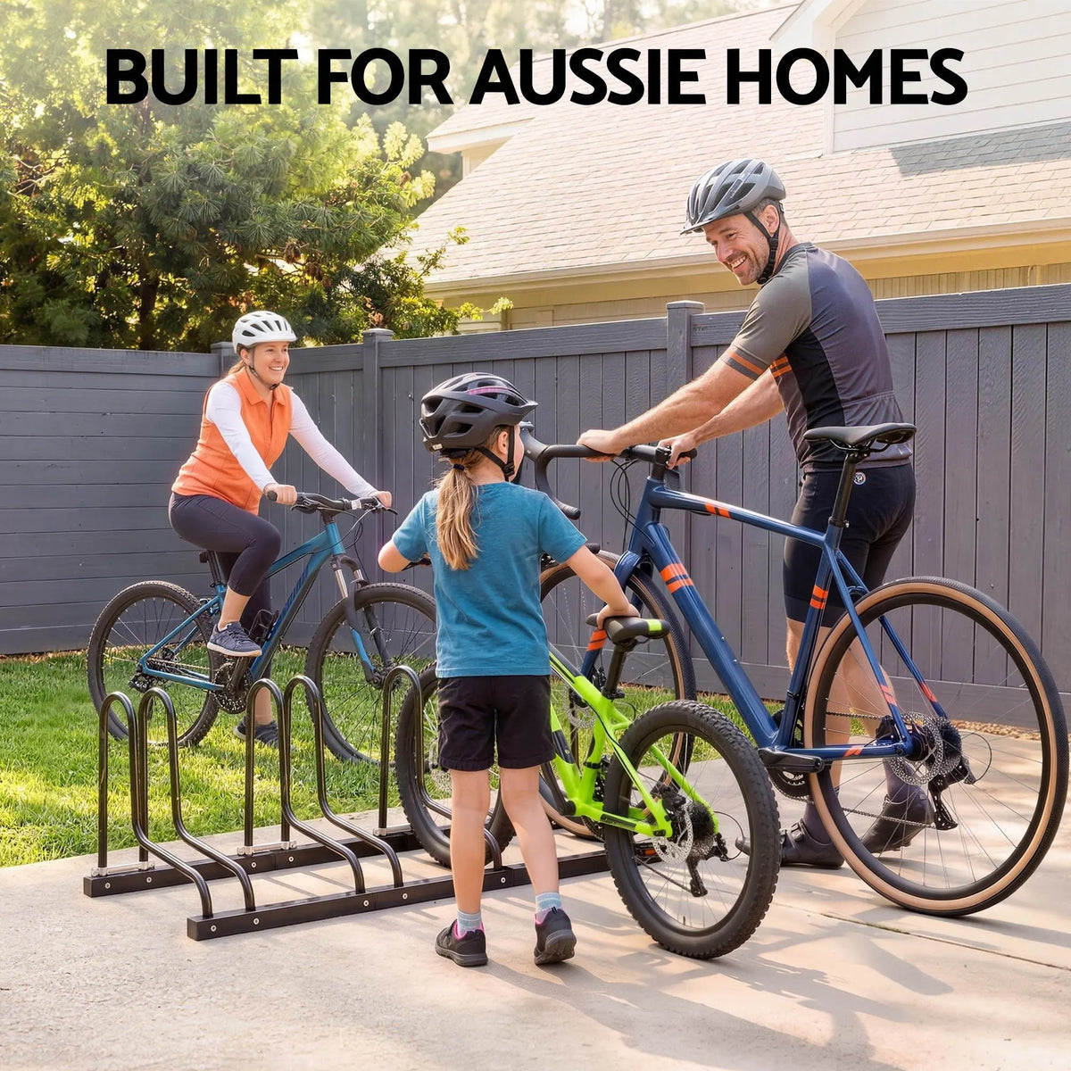 Weisshorn 4 Bike Floor Stand Rack Fits 20"-29" MTB Tires for Garage Storage - Image 5
