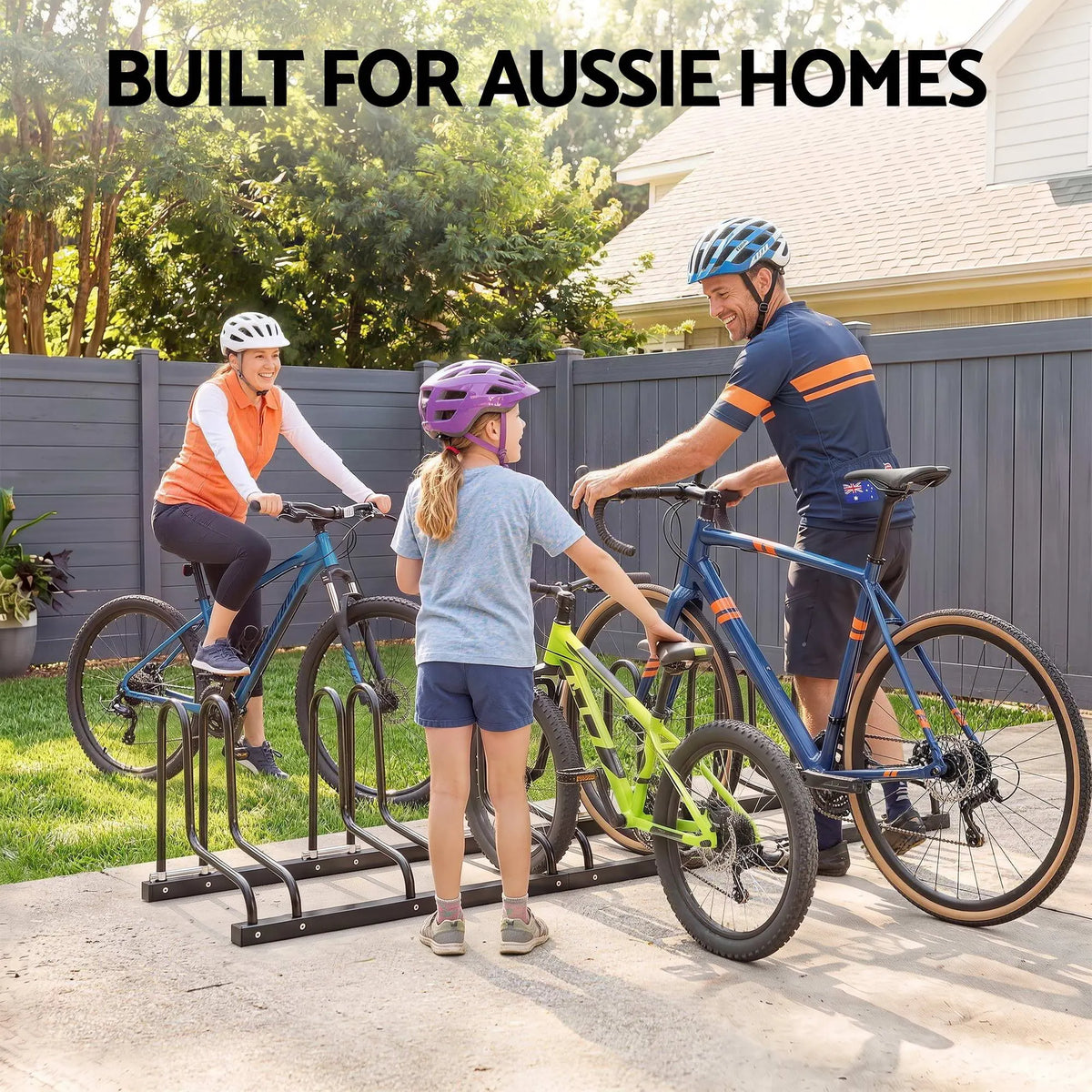 Weisshorn 6 Bike Floor Stand Rack Fits 20"-29" MTB Tires for Garage Storage - Image 5