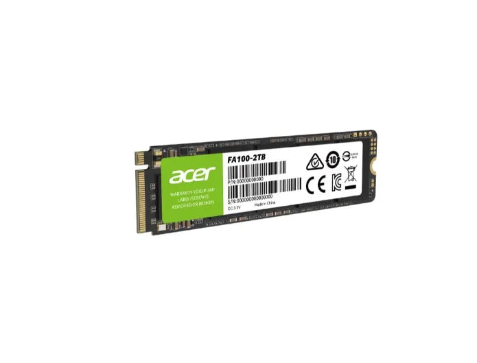 ACER FA100-2TB SSD M.2 NVMe PCIe Gen 3*4 Read speed 3150MB/s Write Speed 2600MB/s BL.9BWWA.121...