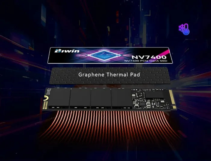 BIWIN NV7400-1TB-SSD M.2 NVMe PCIe4.0 Reading speed 7400MB/s Writing speed 6500MB/s  BNV740001TB... - Image 2
