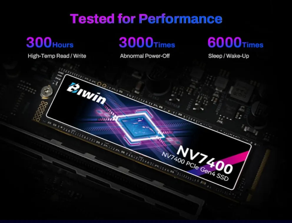 BIWIN NV7400-1TB-SSD M.2 NVMe PCIe4.0 Reading speed 7400MB/s Writing speed 6500MB/s  BNV740001TB... - Image 4