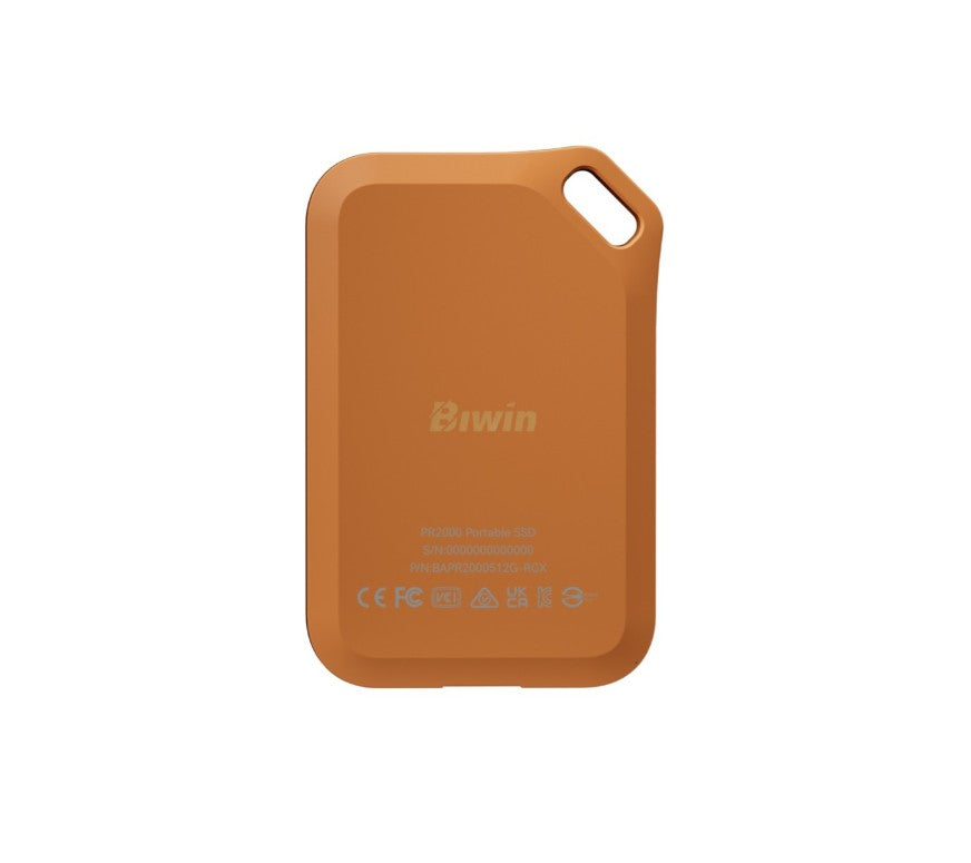 BIWIN BIW-PR2000-1TB Amber PR2000 Orange Portable SSD with IP67 R/W up to  2000mb/s / 1800mb/s... - Image 2