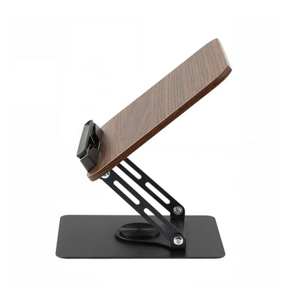 Artiss Book Stand Adjustable Book Holder Foldable Reading Rest Rack with 360 Degree Rotating Base and Page Clip - Image 4
