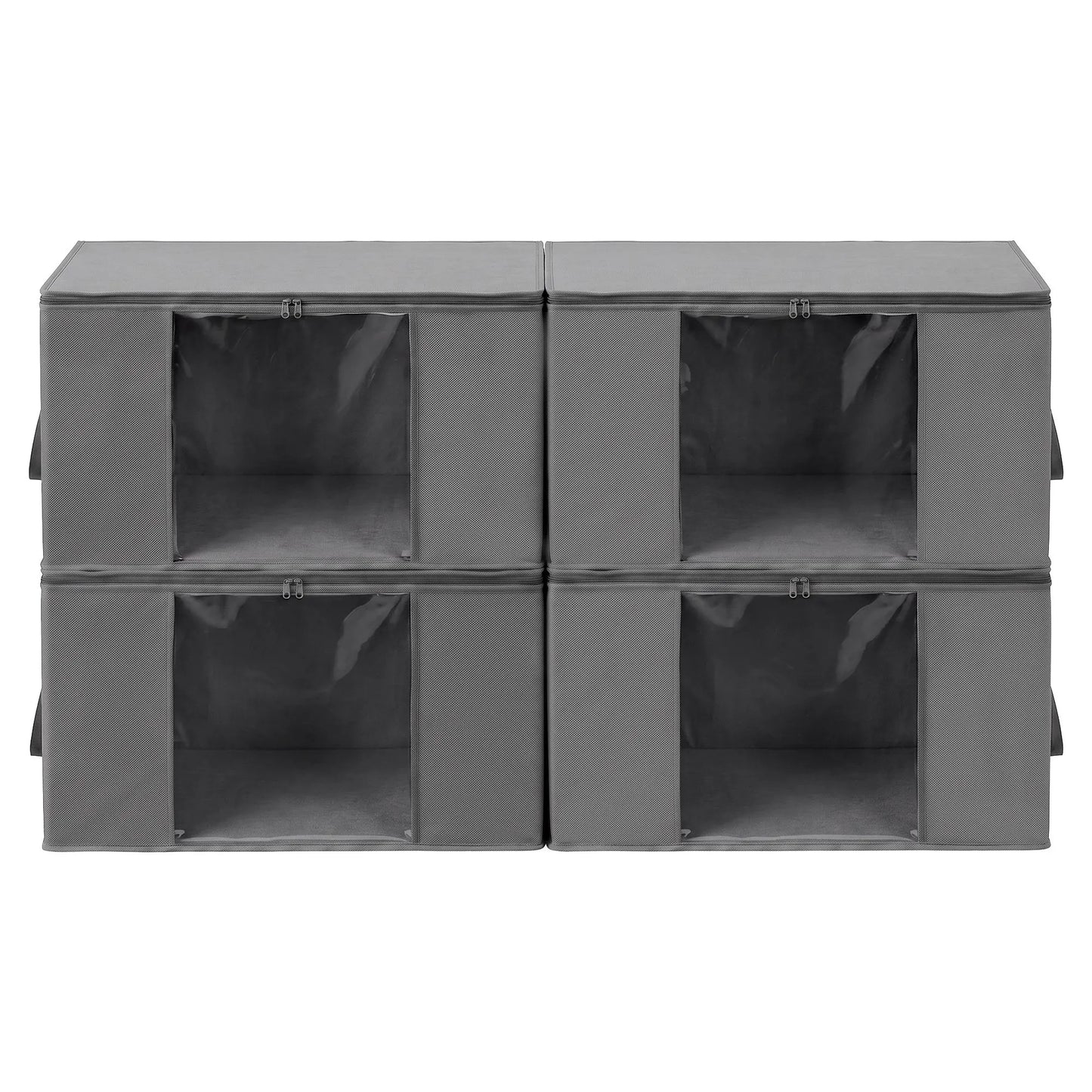 Artiss Blanket Storage Bags Box X4 Clothes Quilt Container 84L Organiser Grey - Image 3
