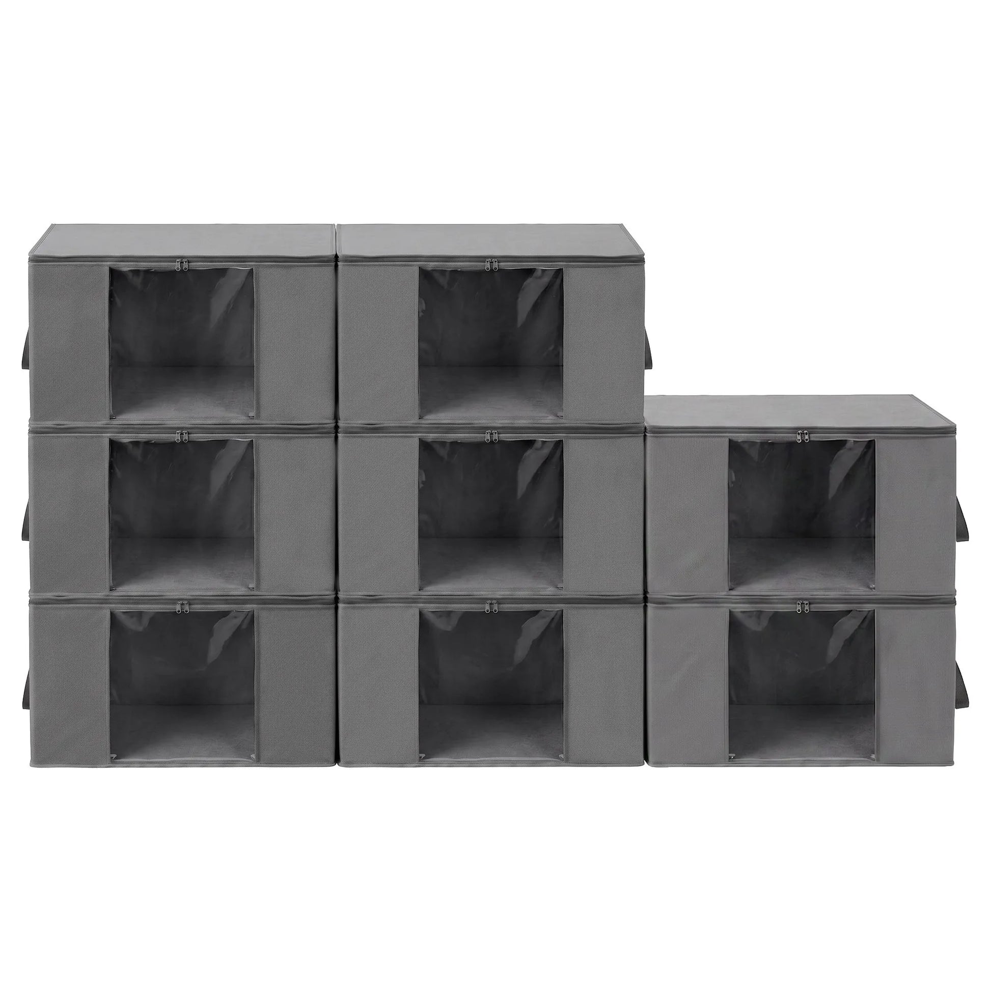 Artiss Blanket Storage Bags Box X8 Clothes Quilt Container 84L Organiser Grey - Image 3