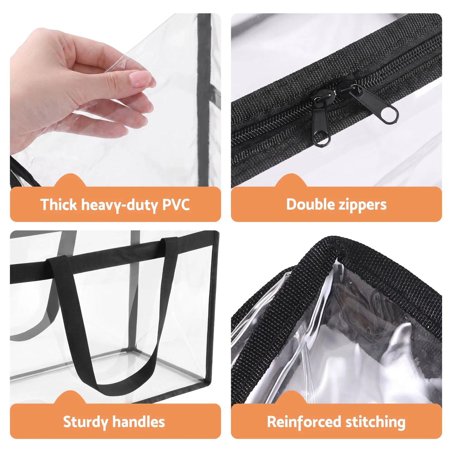 Artiss Blanket Storage Bags 4Pcs 40L PVC Box Clothes Doona Moving Organiser - Image 6