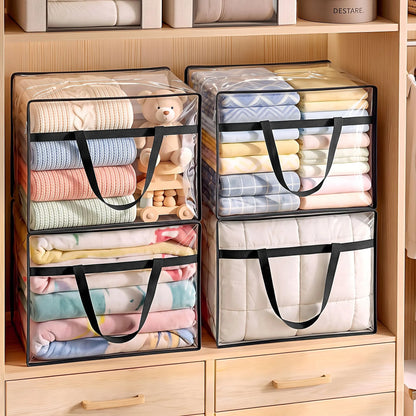 Artiss Blanket Storage Bags 4Pcs 40L PVC Box Clothes Doona Moving Organiser - Image 9