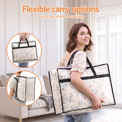 Artiss Blanket Storage Bags 8Pcs 40L PVC Box Clothes Doona Moving Organiser - Image 5