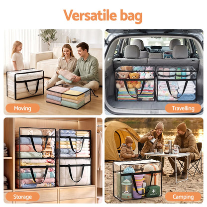 Artiss Blanket Storage Bags 8Pcs 40L PVC Box Clothes Doona Moving Organiser - Image 8
