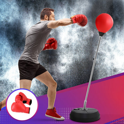 Everfit Adult Punching Bag Stand 150cm Adjustable Freestanding with Gloves and Pump - Image 7