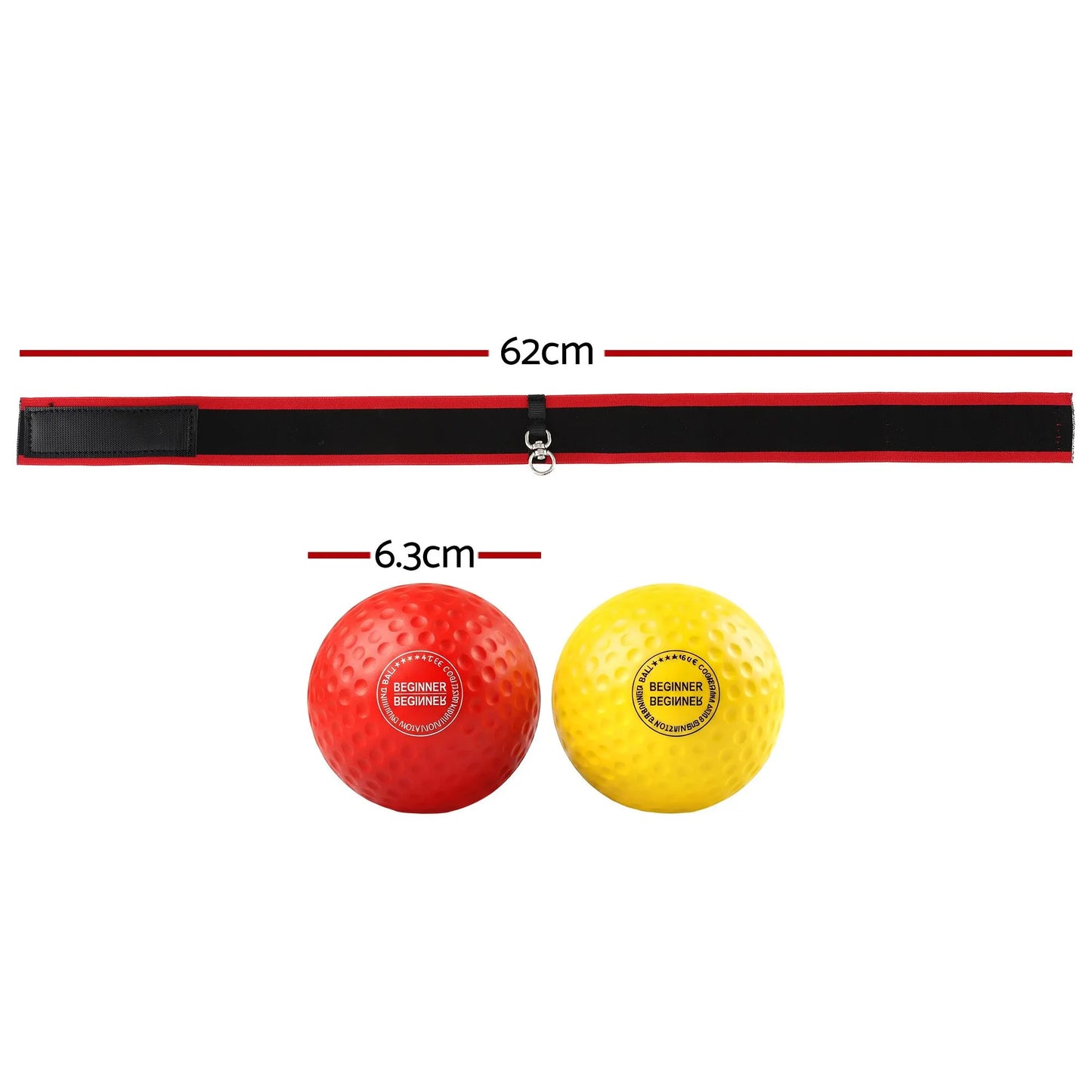 Everfit Boxing Reflex Ball Headband Hand Eye Coordination Stress Relief 2 Balls - Image 2