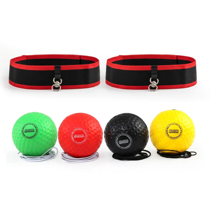 Everfit Boxing Reflex Ball Headband Hand Eye Coordination Stress Relief Multi - Image 3