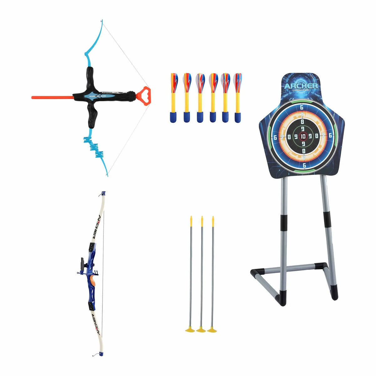Keezi Kids Bow and Arrow Set Toy Archery Standing Target Suction Cup Arrows - Image 3