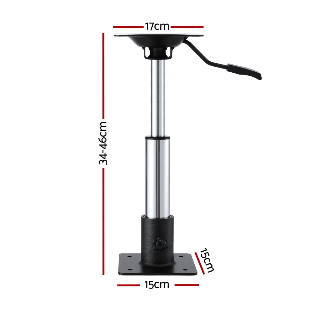 Seamanship Boat Seat Pedestal 34 - 46cm Adjustable Gas Lift 360 Degrees Swivel - Image 2