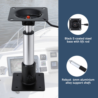 Seamanship Boat Seat Pedestal 34–46cm Adjustable Gas Lift 360 Degrees Swivel 2 Pack - Image 4