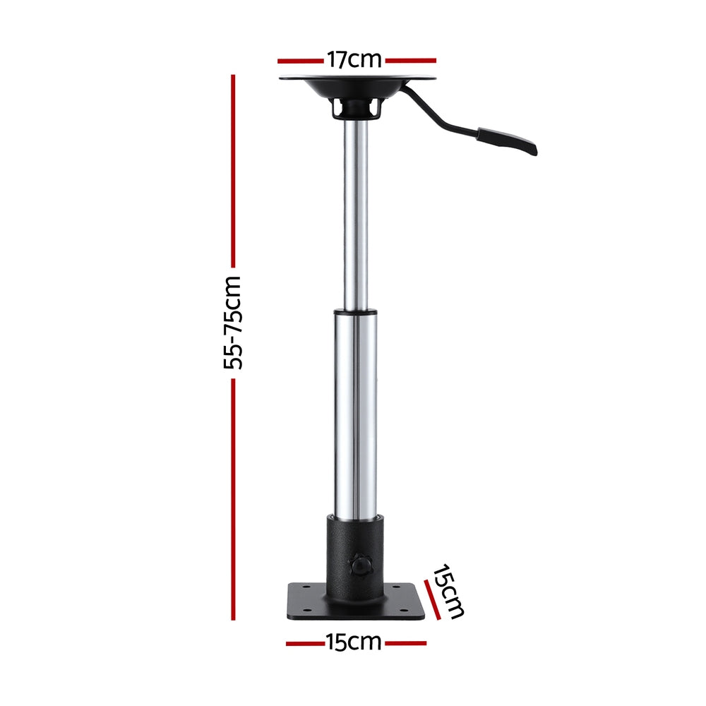 Seamanship Boat Seat Pedestal 55 - 75cm Adjustable Gas Lift 360 Degrees Swivel - Image 2