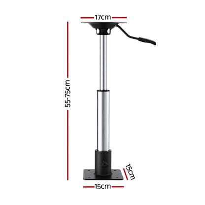 Seamanship Boat Seat Pedestal 55 - 75cm Adjustable Gas Lift 360 Degrees Swivel - Image 2