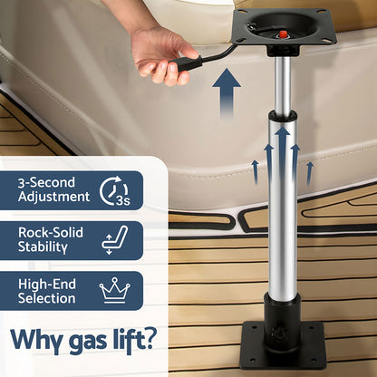Seamanship Boat Seat Pedestal 55–75cm Adjustable Gas Lift 360 Degrees Swivel 2 Pack - Image 5