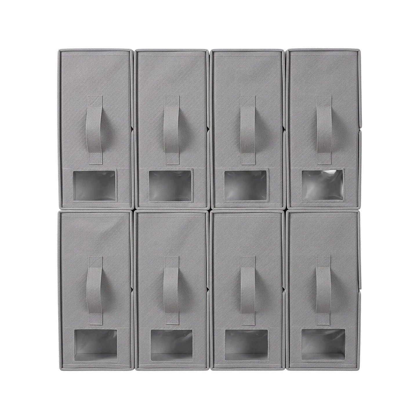 Artiss Bed Sheet Organisers Box Set 8Pcs Storage King Size Bedding Foldable Grey - Image 3
