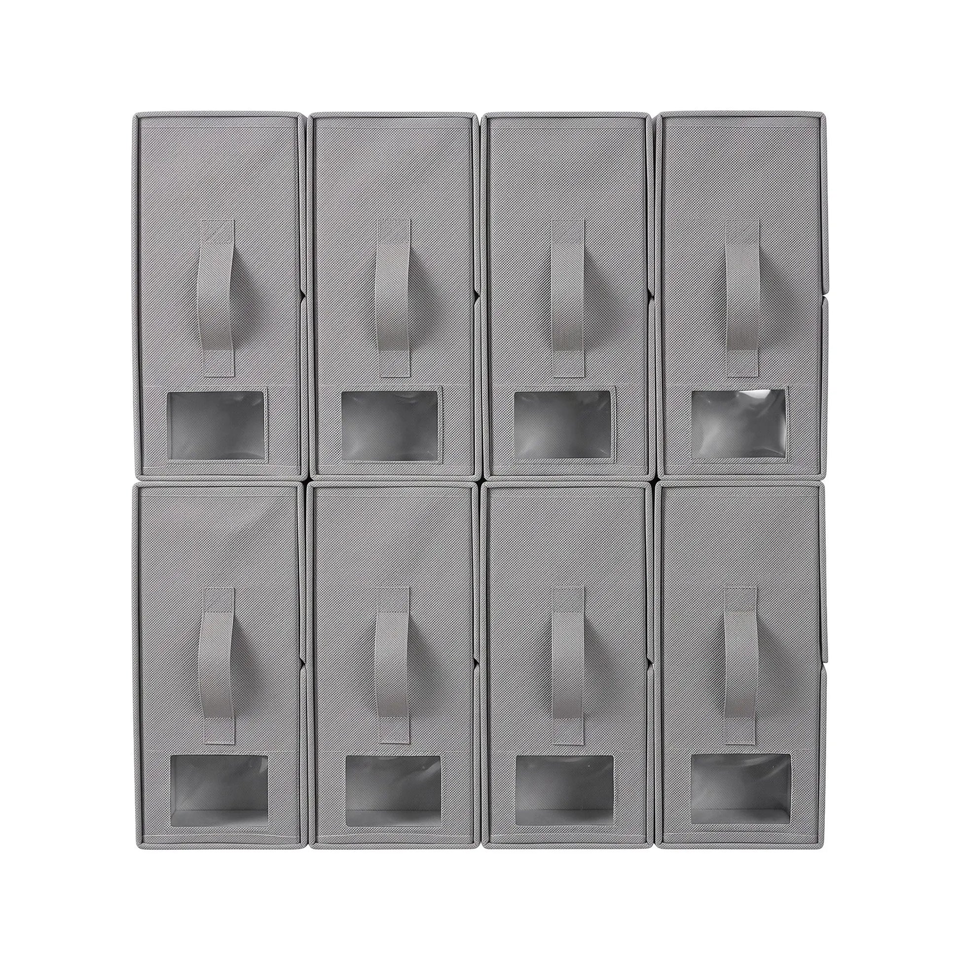 Artiss Bed Sheet Organisers Box Set 8Pcs Storage King Size Bedding Foldable Grey - Image 3