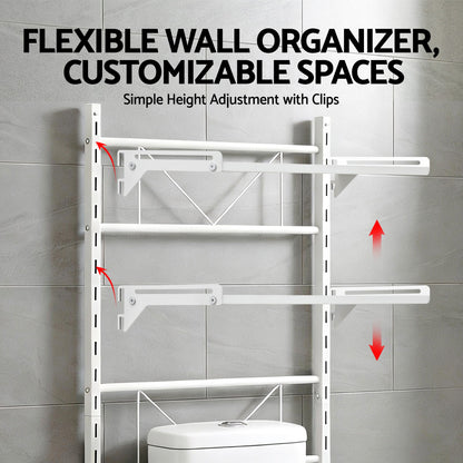 Artiss Over Toilet Bathroom Storage Shelf Rack Over Toilet 2 Tier - Image 7