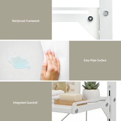 Artiss Over Toilet Bathroom Storage Shelf Rack Over Toilet 2 Tier - Image 8