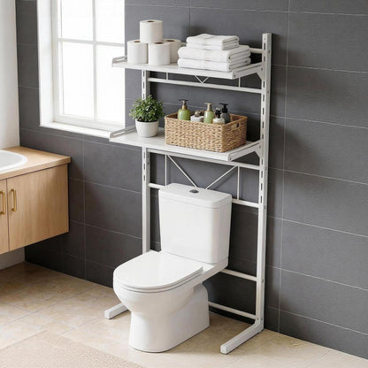 Artiss Over Toilet Bathroom Storage Shelf Rack Over Toilet 2 Tier - Image 9