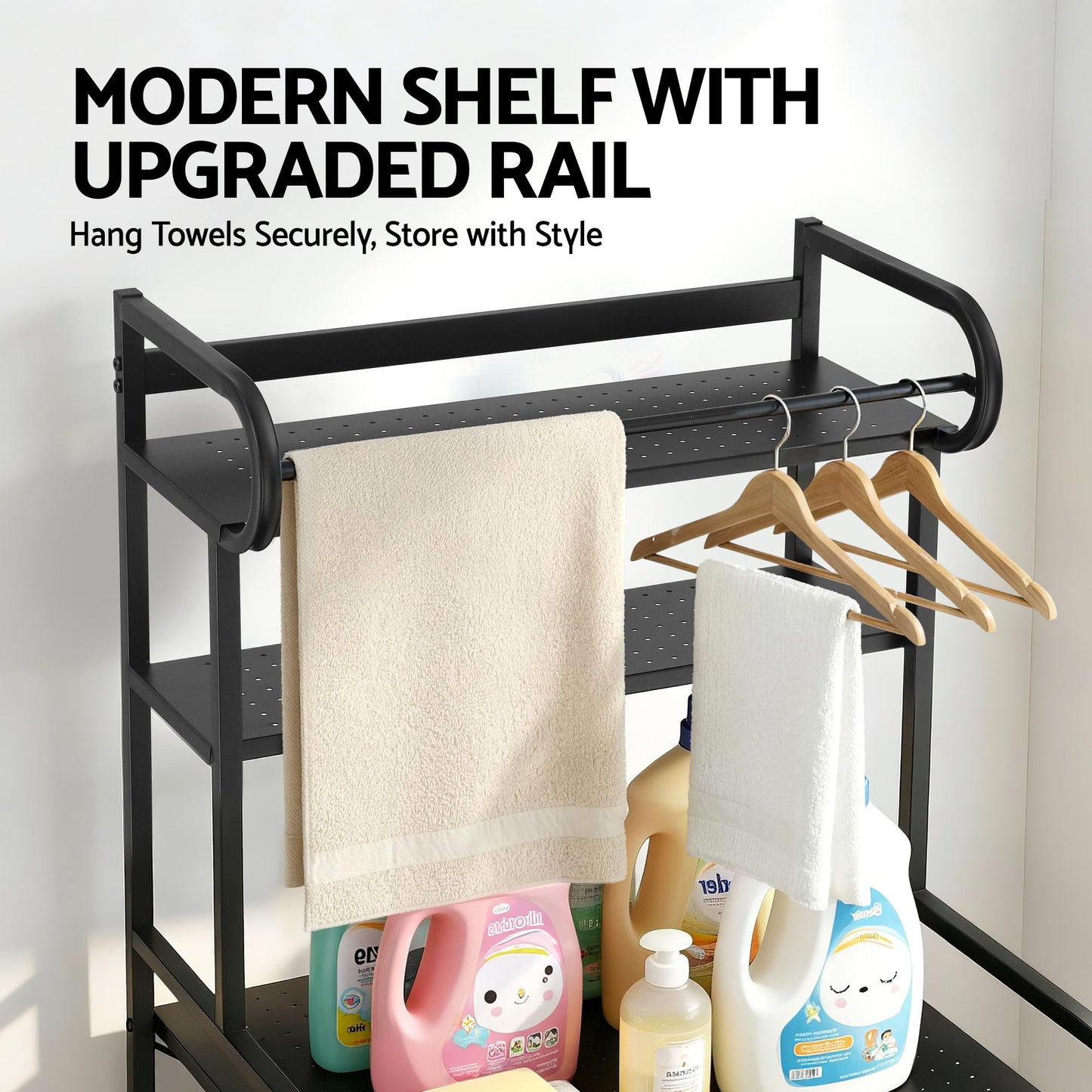 Artiss Bathroom Storage Shelf Over Washing Machine Toilet 3 Tier - Image 7