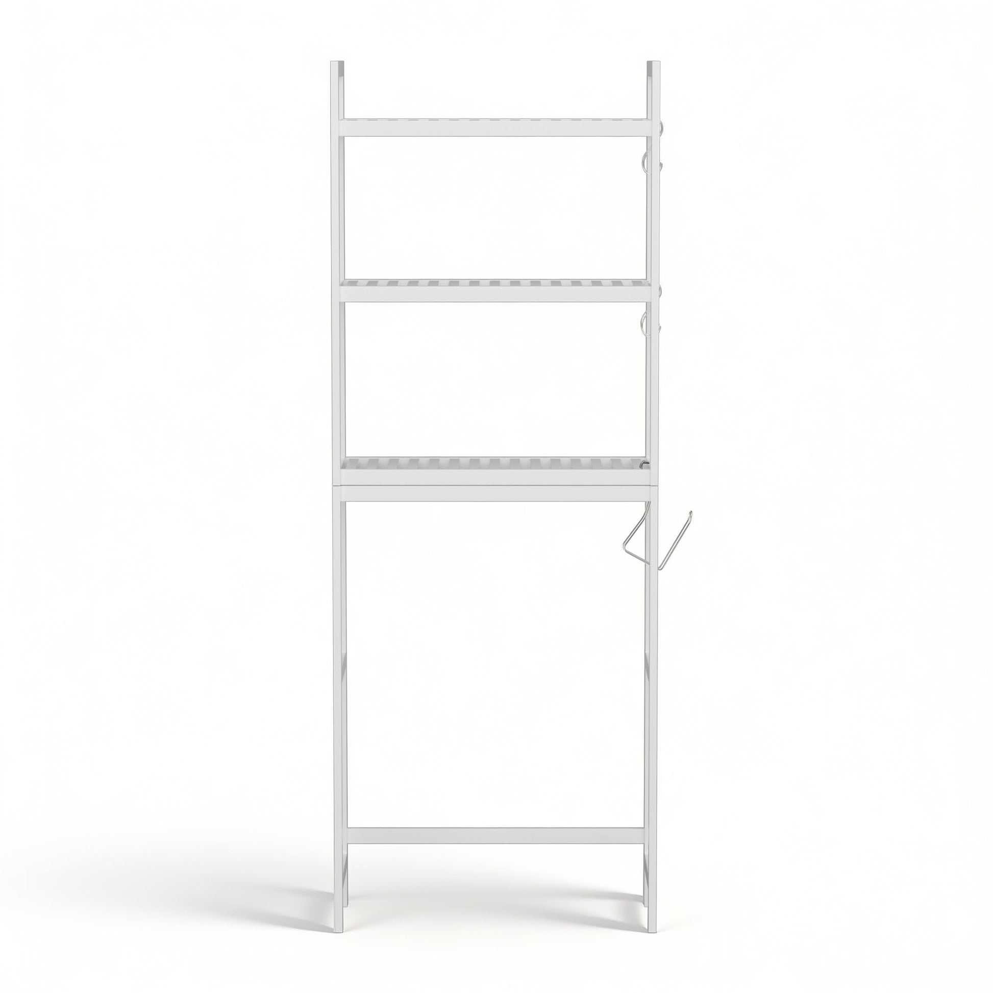 Artiss Over Toilet Storage Bathroom Rack Space Saving 3 Tier Organiser White - Image 4