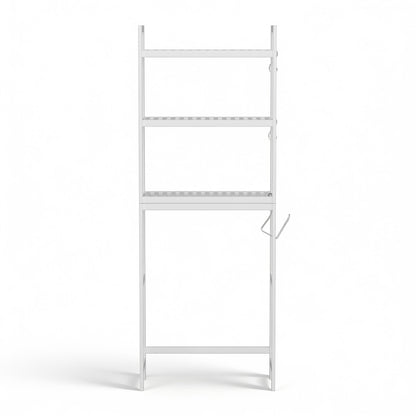 Artiss Over Toilet Storage Bathroom Rack Space Saving 3 Tier Organiser White - Image 4