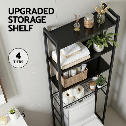 Artiss Over Toilet Bathroom Storage Rack Space Saving 4 Tier Organiser White - Image 6