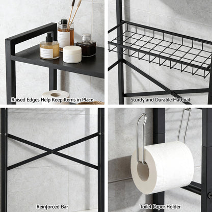 Artiss Over Toilet Bathroom Storage Rack Space Saving 4 Tier Organiser White - Image 7