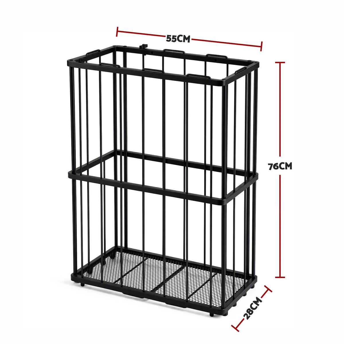 Everfit Ball Storage Rack Elastic Rope Ball Rack Wall Mounted & Floor Organizer - Image 2