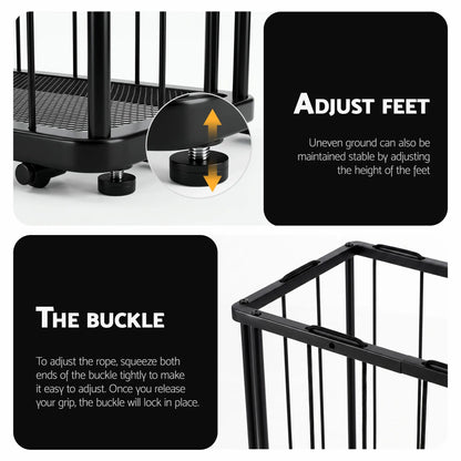 Everfit Ball Storage Rack Elastic Rope Ball Rack Wall Mounted & Floor Organizer - Image 6