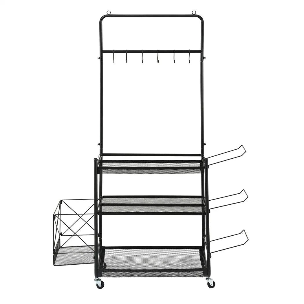 Everfit Yoga Mat Ball Storage Cart Multifunction Equipment Organizer Rack 145cm - Image 3