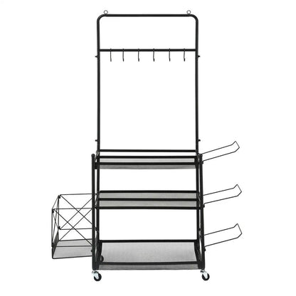 Everfit Yoga Mat Ball Storage Cart Multifunction Equipment Organizer Rack 145cm - Image 3