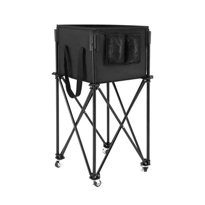 Everfit Foldable Tennis Hopper Stand with Wheels Holds Up to 150 Balls - Image 3